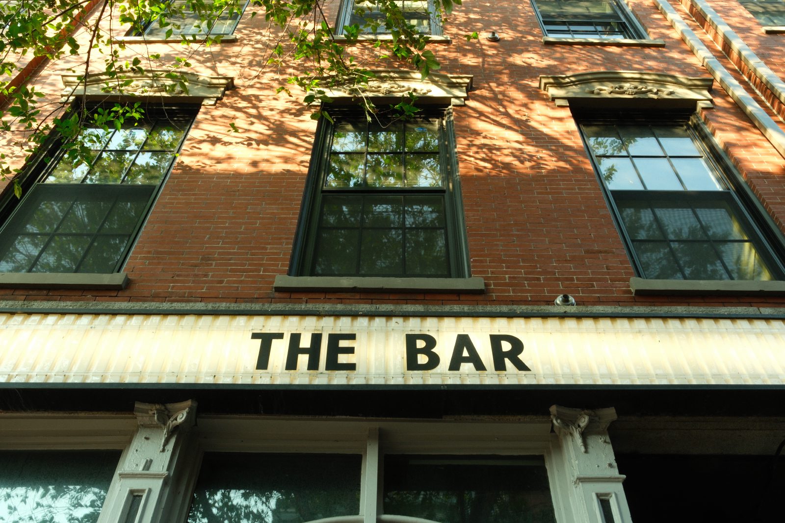 A marquee that says 'The Bar'